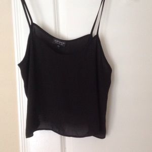 Topshop black crop