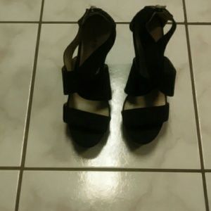 black crisis cross sandals