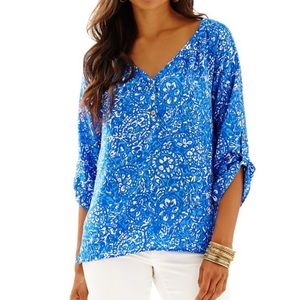 NWT Lilly Pulitzer Give Em Shell Tye Top- Xs