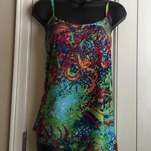 Snappy red print cami