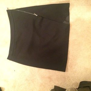 Black envelope skirt with zipper