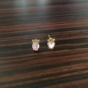 Juicy couture heart crown earrings