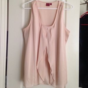 Sleeveless Pink Ruffle Tank