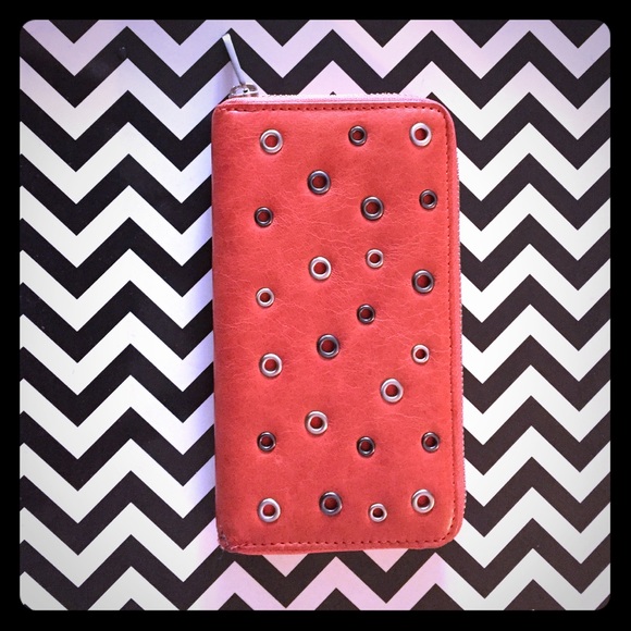 Botkier Wallet - coral colored leather