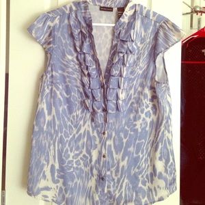 Periwinkle top with fun print!