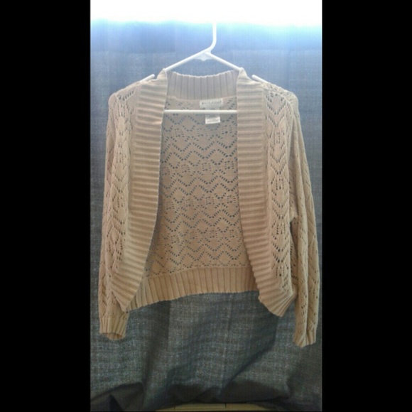 White Stag tan knit cardigan