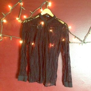 LACE BUSINESS SEXY MAMA BUTTON UP