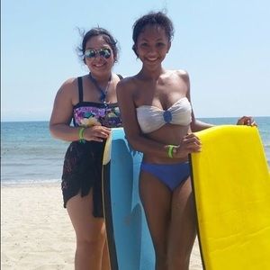 Baby Blue & White Bathing Suit