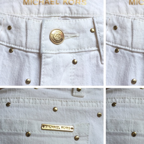 Michael Kors White Stud Skinny Jeans - Picture 3 of 4