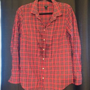 Jcrew long plaid button down