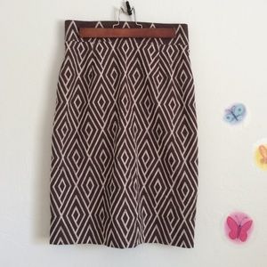 Embroidered brown skirt