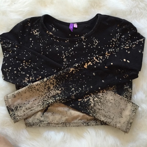 LF galaxy print cropped long sleeve