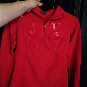 Armani Exchange pull over in the color red!