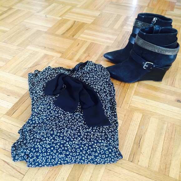 Black and White Stars Zara Dress