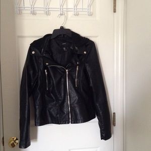 leather jacket detachable hood