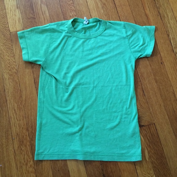Green cotton T-shirt