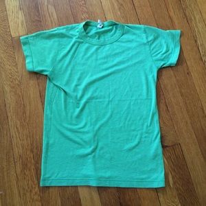 Green cotton T-shirt