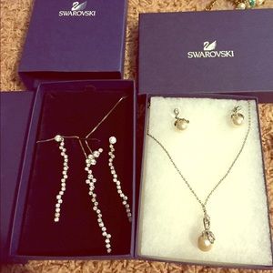 Two sets of Swarovski earrings/necklaces