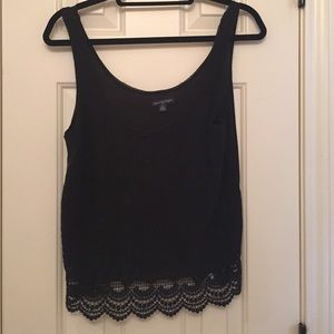 American Eagle Black Lace Tank
