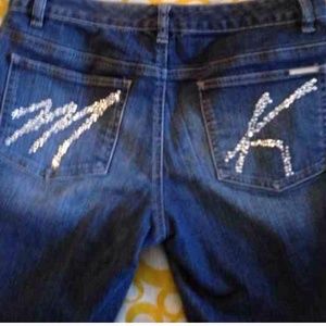 Michael Kors boot cut blue jeans