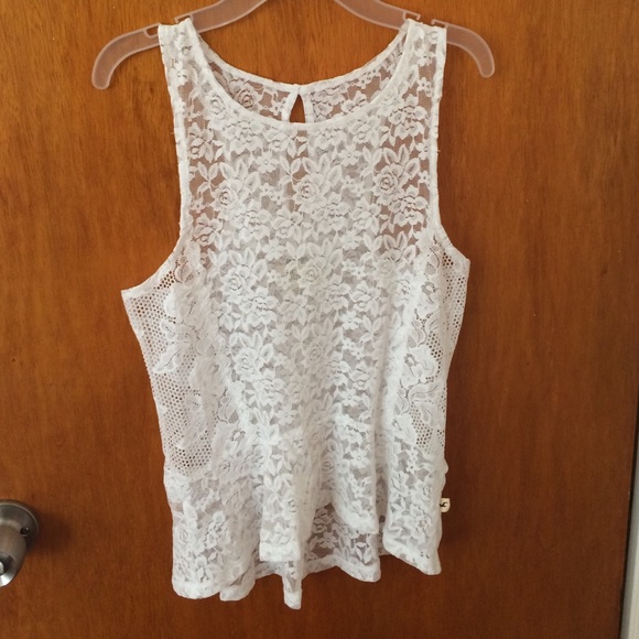 Hollister White Lace Tanktop