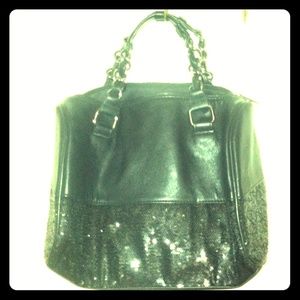 Black sequin bag