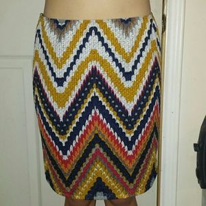 Crochet chevron pattern skirt