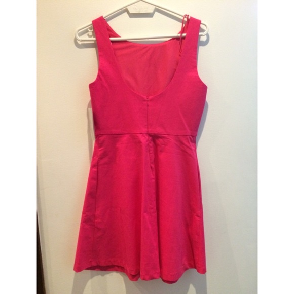 Hot Pink Backless Dress - Picture 2 of 2