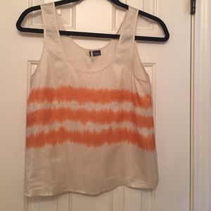Urban Outfitters Orange and White Striped Tank