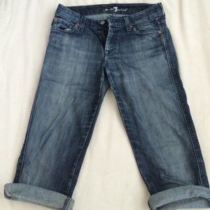 7 for all man kind cropped/ capri denim jeans