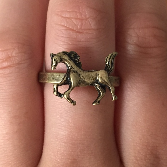 Brass horse ring