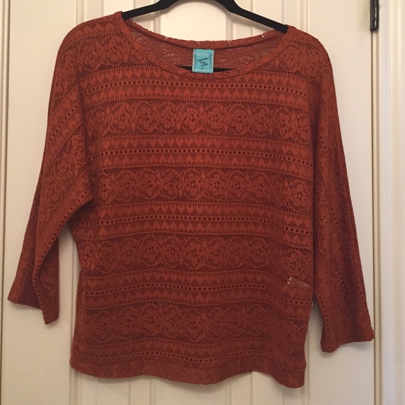 Dark Orange Lace Top from Nordstrom