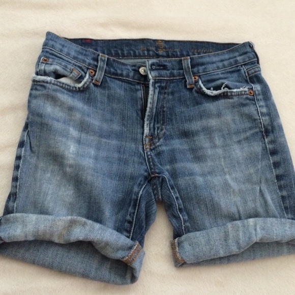 7 for all mankind denim shorts - Picture 1 of 3