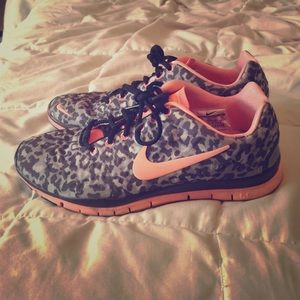 Pink cheetah print nike 5.0