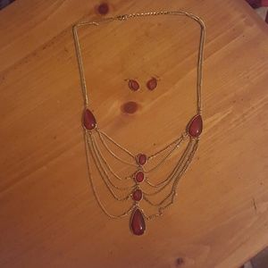 Necklace with matching earrings  set