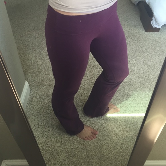 Purple yoga pants