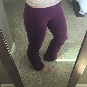 Purple yoga pants