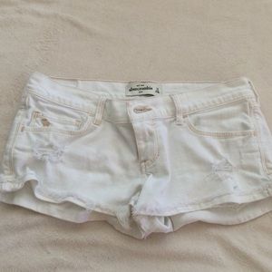 White denim shorts