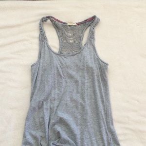 Grey crochet tank