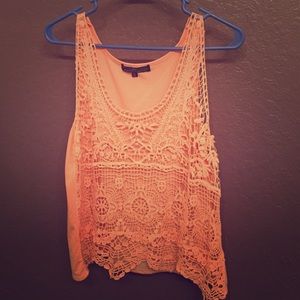 Peace lace tank