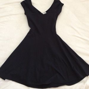 Black crossed back dress