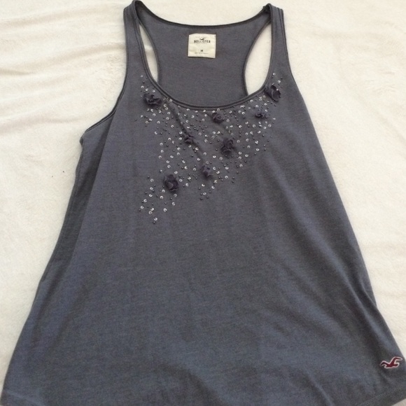 Grey embellished tank - Picture 1 of 1