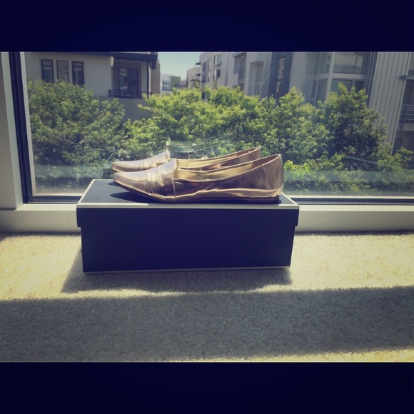 Kali rose gold pointy flats