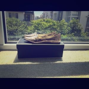 Kali rose gold pointy flats