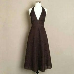 JCREW brown halter dress NWOT