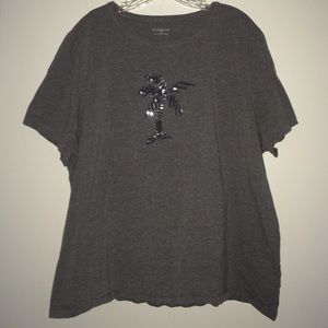 🚫SOLD🚫 - Liz Claiborne Gray Palm Tree T-Shirt