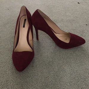 Faux Suede Pumps