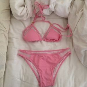 Pink bathing suit