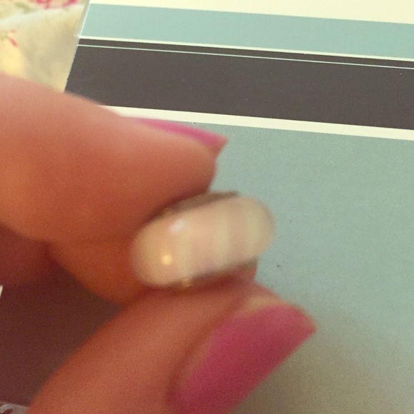 Discontinued pandora glass bead pale pink/white