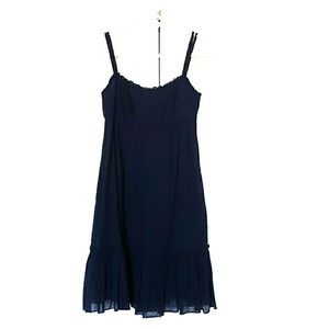 JCREW navy empire-waist strappy peasant dress